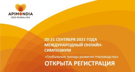 20-21 сентября 2021 года состоится Международный онлайн-симпозиум «Глобальные тренды развития пчеловодства»